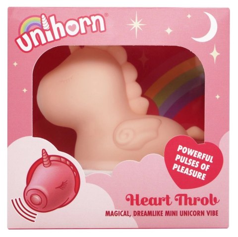 Unihorn Heart Throb - Stymulator Klitorisu w Kształcie Jednorożca, 9 cm, silikon Unihorn