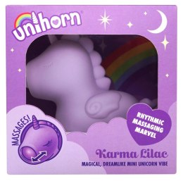 Unihorn Karma Lilac - urządzenie intymne z podwojnym silnikiem, silikon Unihorn