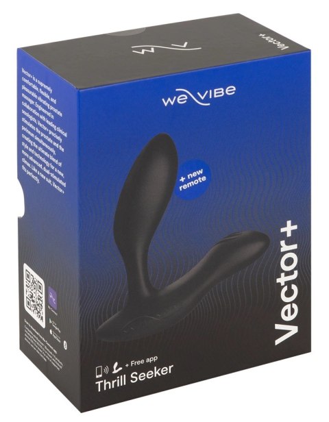 We-Vibe Vector+ Charcoal Black - Masażer prostaty z aplikacją i pilotem We-Vibe