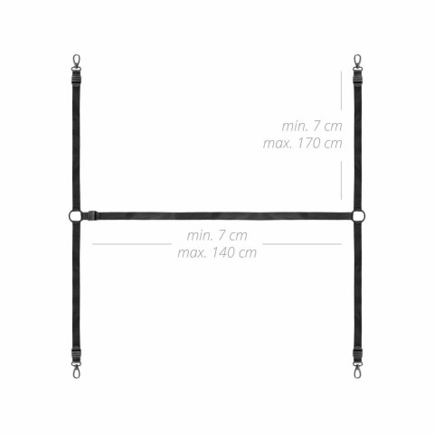 Bedroom Fantasies zestaw pasow mocujących pod materac, regulowane mankiety