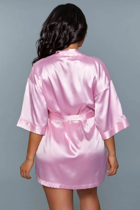 Leg Avenue Satynowy Kimono Szlafrok Rożowy Komfortowy Model L/XL