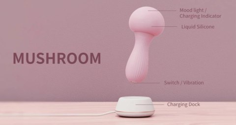 OTOUCH Mushroom Wand Pink - silikonowy model z 7 trybami i podstawką LED