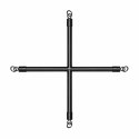 Ouch! Hog Tie Cross Bar Black - System ograniczający z mankietami regulowanymi