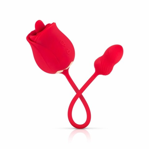 Teazers Rose - Dwustronny stymulator z 2 silnikami USB, rożowy