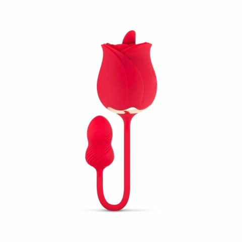 Teazers Rose - Dwustronny stymulator z 2 silnikami USB, rożowy