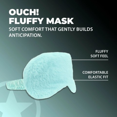 Bijoux Indiscrets Fluffy Mask Powder Blue - miękka maska na oczy Ouch! by Shots