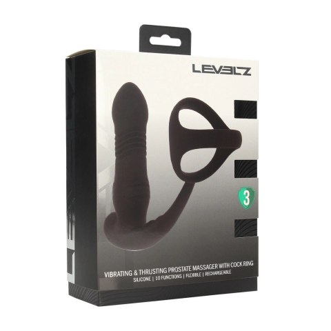 LEVELZ Czarny System Wibracyjno-Rytmiczny z Pierścieniem Levelz by Shots