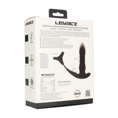 LEVELZ Czarny System Wibracyjno-Rytmiczny z Pierścieniem Levelz by Shots