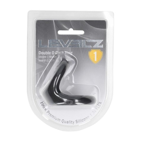 LEVELZ Double O silikonowy pierścień podwojny M czarny Levelz by Shots