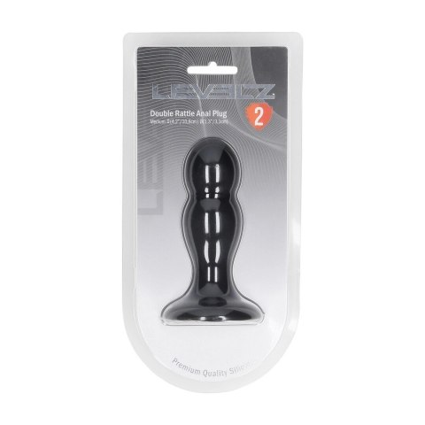 LEVELZ Double Rattle Plug M czarny - silikonowy model z podwojną kulą Levelz by Shots