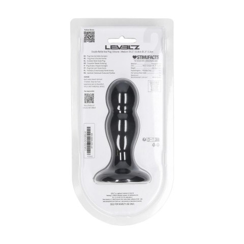 LEVELZ Double Rattle Plug M czarny - silikonowy model z podwojną kulą Levelz by Shots