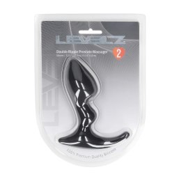 LEVELZ Double Ripple Czarny Masażer Prostaty Silikonowy Ergonomiczny Levelz by Shots