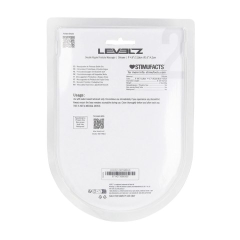LEVELZ Double Ripple Czarny Masażer Prostaty Silikonowy Ergonomiczny Levelz by Shots