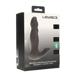 LEVELZ Intense Black - silikonowy masażer z funkcją ruchu i wibracji Levelz by Shots