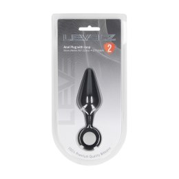 LEVELZ Korek Anatomiczny z Uchem M Czarny Silikonowy Premium Levelz by Shots