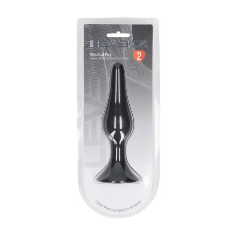 LEVELZ Korek anatomiczny silikonowy XL czarny smukły model Levelz by Shots