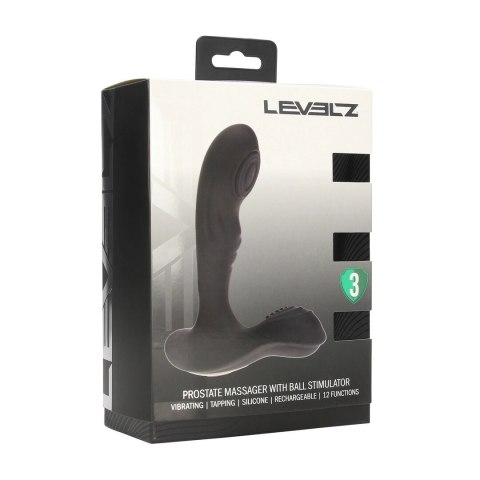 LEVELZ Men Wand Intymny Masażer Prostaty z Funkcją Wibracji Czarny Levelz by Shots