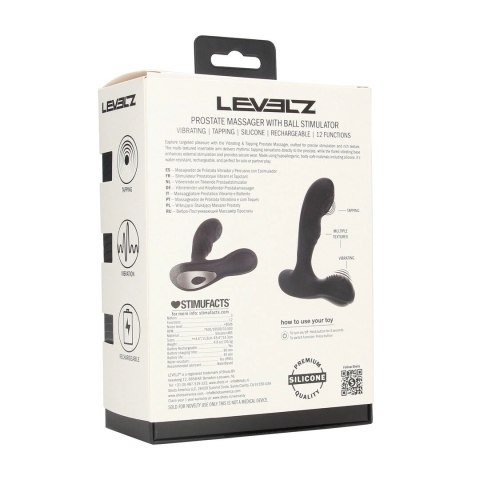 LEVELZ Men Wand Intymny Masażer Prostaty z Funkcją Wibracji Czarny Levelz by Shots
