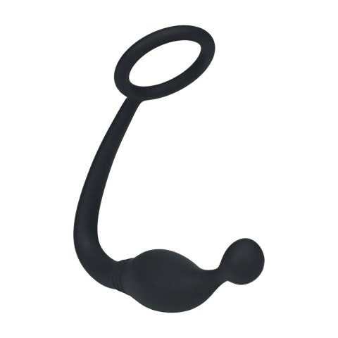 LEVELZ Pierścień Silikonowy S z Anatomicznym Masażerem Prostaty Czarny Levelz by Shots