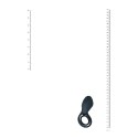 LEVELZ Pierścień Wibracyjny z Anatomicznym Wypustem Czarny Silikon Levelz by Shots
