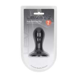 LEVELZ Rattle Plug S Czarny - anatomiczna wtyczka silikonowa z systemem kulek Levelz by Shots