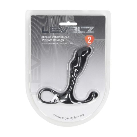 LEVELZ Rippled with Hard Loop Silikonowy Stymulator Prostaty Czarny Rozmiar S Levelz by Shots