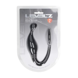 LEVELZ Silikonowy pierścień intymny z anatomiczną wypustką L czarny Levelz by Shots