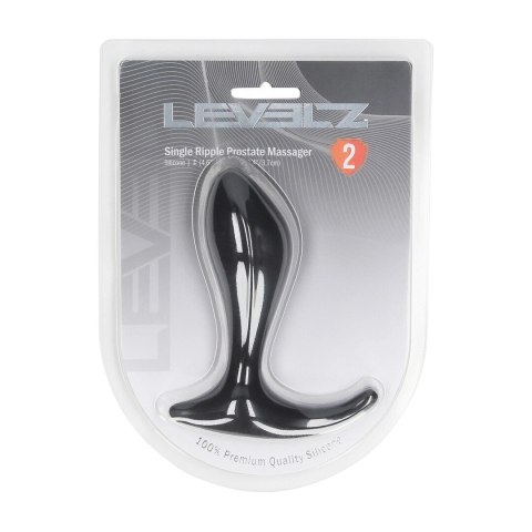 LEVELZ Single Ripple silikonowy masażer anatomiczny czarny Levelz by Shots