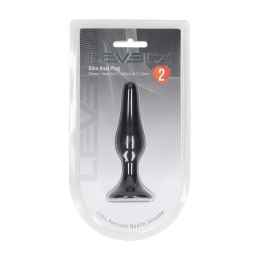 LEVELZ Slim Plug S Czarny - Smukły silikonowy model z ergonomiczną bazą Levelz by Shots