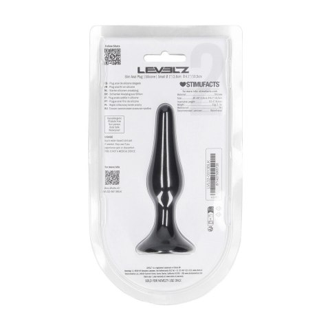 LEVELZ Slim Plug S Czarny - Smukły silikonowy model z ergonomiczną bazą Levelz by Shots