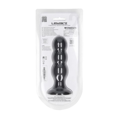 LEVELZ Tri Rattle Plug L Czarny - silikonowy model z systemem drgań Levelz by Shots