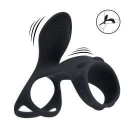 LEVELZ Vibration Silicone - czarny pierścień intymny z dodatkową pętlą Levelz by Shots