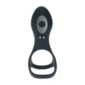 LEVELZ Vibration Silicone - czarny pierścień intymny z dodatkową pętlą Levelz by Shots