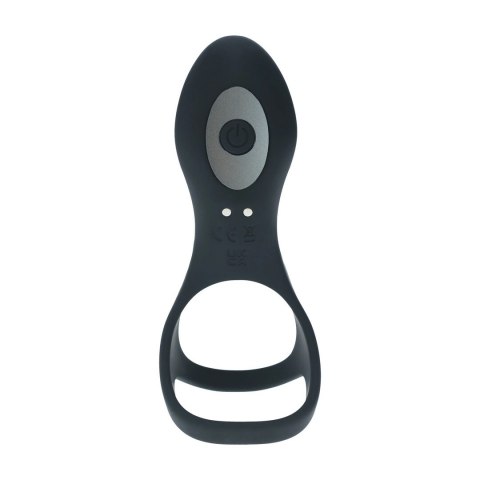 LEVELZ Vibration Silicone - czarny pierścień intymny z dodatkową pętlą Levelz by Shots