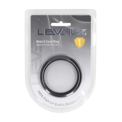 LEVELZ Wide O Pierścień Silikonowy XL 50mm Czarny Komfortowy Levelz by Shots