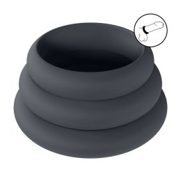 LEVELZ Zestaw 3 silikonowych pierścieni anatomicznych S/M/L czarne Levelz by Shots