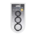 LEVELZ Zestaw 3 silikonowych pierścieni anatomicznych S/M/L czarne Levelz by Shots