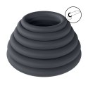 LEVELZ Zestaw 6 pierścieni silikonowych regulowanych, czarny Levelz by Shots