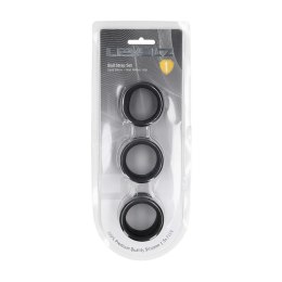 LEVELZ Zestaw Silikonowych Opasek na Jądra 3 szt. S/M/L Czarny Levelz by Shots