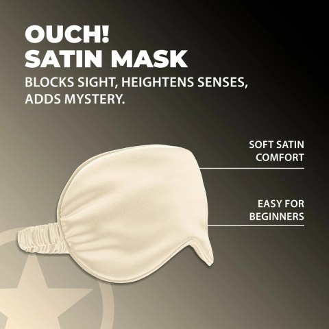 LoversPremium Satin Mask Gold - satynowa maska na oczy, złota Ouch! by Shots