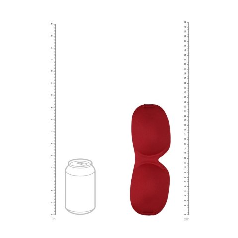 Loving Joy 3D Mask Red - anatomiczna opaska na oczy, komfortowa Ouch! by Shots