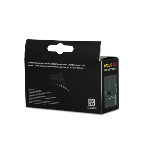 Nexus Rise silikonowy pierścień podwojny czarny - elastyczny uchwyt Nexus