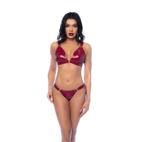 Noir Handmade Gloss Wine Red - Komplet dwuczęściowy M, winylowy Mapale
