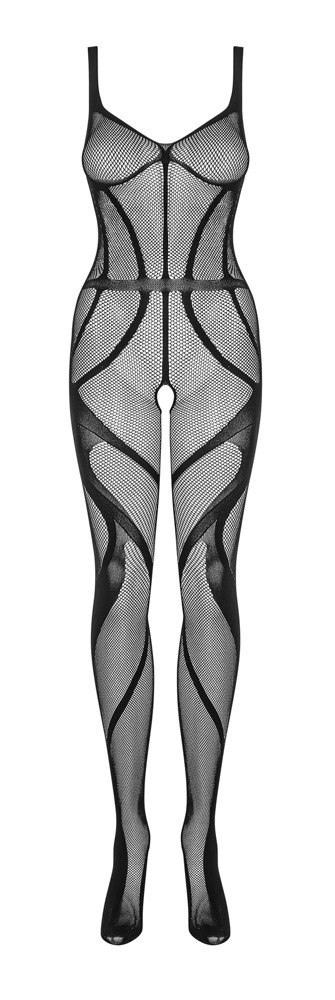 Obsessive G336 siateczkowy bodystocking bezszwowy czarny S-L Obsessive