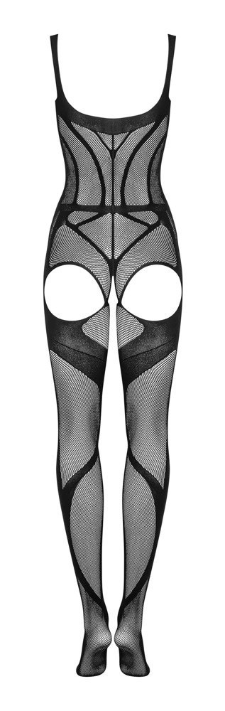 Obsessive G336 siateczkowy bodystocking bezszwowy czarny S-L Obsessive