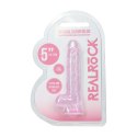 RealRock Crystal Clear 5" Model z Przyssawką, Transparentny Rożowy RealRock by Shots