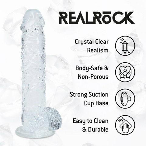 RealRock Crystal Clear model 5, 12,7 cm - przezroczysty, z przyssawką RealRock by Shots