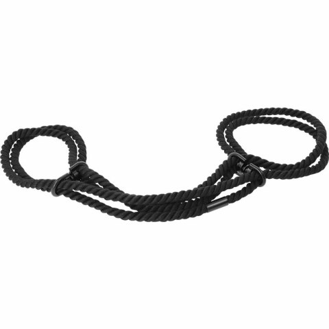 Darkness - Mankiety linowe na kostki, 100% bawełna, 160 cm, czarne DARKNESS