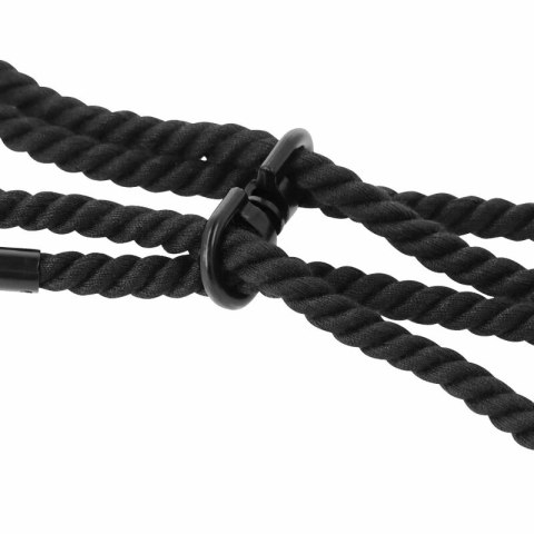 Darkness - Mankiety linowe na kostki, 100% bawełna, 160 cm, czarne DARKNESS