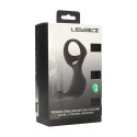 LEVELZ Black silikonowy stymulator z pierścieniem Tri-O, wibrujący Levelz by Shots
